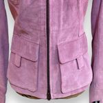 Ideology Pink Suede Leather Moto Jacket Women's Size XS Photo 5