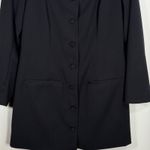Abercrombie & Fitch Abercrombie Square Neck Blazer Dress Black Tailored Mini Long Sleeve L Petite Photo 4