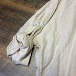 American Eagle NEW AE Go Big Oversized Shirt Women's Medium Beige Cottagecore Photo 3