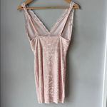 Free People  Intimately Free Viper Velvet Chemise Mini Dress Size Small Pale Pink Photo 5