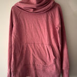 LL Bean Fleece Cozy Pullover Cowl Sweatshirt Pocket Rose Pink 290312 Size M Photo 0