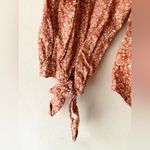 Free People sienna peachy floral button front top size/S Photo 6