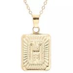 Initial H Necklace Gold Pendant Letter Photo 0