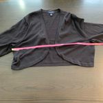 Lands' End Black 1X Plus Size Supima Cotton Knit Bolero Cardigan Sweater Shrug Photo 5