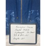 BEARPAW  Denim Blue Hooded Zip-Up‎ Jacket | Bandana Print Pockets | Size Small Photo 3