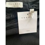 Sandro Enna Black Dress Crepe Chantilly Lace Fit & Flare Sleeveless FR 40 Large Photo 7