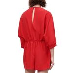 ZARA NWOT ~ Red Low Cut Playsuit Romper Short Onesie Jumpsuit ~ Women's Size XL Photo 1