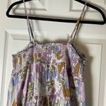 American Eagle  Smocked Floral Spaghetti Strap Tiered Babydoll Top size xsmall Photo 6