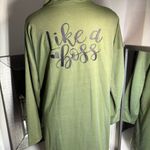 SheIn  Green Long Sleeve Dress with Relaxed Fit Photo 3