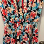 Vintage Floral Cap Sleeve Dress | Women’s Size 10 Red Photo 4