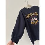 Vintage 90s Limited Jeans Worldwide Crewneck Sweatshirt Size Small Blue Photo 3