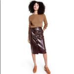 Rachel Comey For Target Skirt 4 Faux Leather Textured Brown Pencil Skirt NWT Photo 2