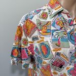 Hunt Club  Vintage Button Down Shirt Medium Cat Earth Heart Postcard Home Pear Photo 4