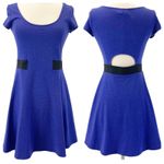 American Eagle  Skater Dress Womens‎ Size Small Colorblock Stretch Retro Mini Photo 1