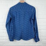 Frank & Eileen  Blue Linen Pineapple Button Up Shirt front pocket lightweight XS Photo 1