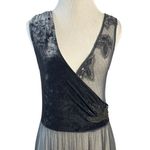 Free People Vintage Y2K Witchy Sheer Mesh Lace Velvet Dress Small WhimsiGoth Photo 2