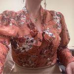 Nasty Gal floral tie blouse Photo 5