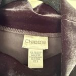 Chico's Chico’s Women’s 3 Black Velvet Velour Cowl Neck Longsleeve Photo 1