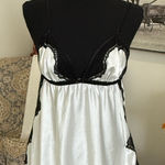 Victoria's Secret  Black and White Lace Chemise Photo 0