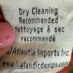 Icelandic Design Wool Blend Sweater Women's Small Red Cable Knit Button Cardigan Photo 5