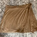 Full Tilt Faux Khaki Suede Wrap Skirt Photo 2