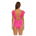 Trina Turk NEW Womens Monaco Ruffle One Peice Swimsuit Rose Pink Size 4-$154 Photo 2