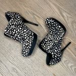Dolce Vita Calf Hair Leather Animal Print Booties Ankle Boot Stiletto Womens 6.5 Black Photo 7