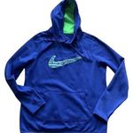 Nike  Therma Fit Royal Blue Hooded Pullover Top Photo 0