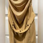 Urban Outfitters NWT UO Zemeta Mesh Low Belt Y2K Ruched Tan Mini Dress Photo 7