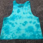PINK - Victoria's Secret PINK Size Large St. Patrick’s Day I PINCH BACK Tie Dye Tank Crop Style Photo 2