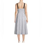 Jason Wu Black and White Striped Midi Dress Size 4 Preppy Yacht Wife Summer Photo 14