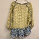 Davi & Dani  oversized floral v-neck dolman sleeve colorful boho feminine tunic r Photo 8
