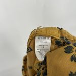 CP Shades  Fanny Linen Midi Skirt Mustard Yellow Floral Boho Pull On Size S Photo 7