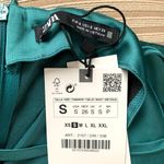 ZARA SATIN LINGERIE STYLE DRESS in Duck Blue Photo 14