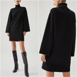 Lovers + Friends ‎ Unstoppable Sweater Dress Black Turtleneck Flared Sleeve S/M Photo 1