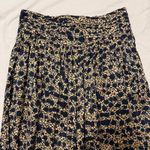 Anthropologie Smocked High Waist Wide Leg Palazzo Pants Animal Print Size 8 Black Photo 7