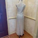 Eliza J . One-Shoulder with cutouts Maxi Sequins Gown Dress Prom Champagne Sz 8 Photo 2