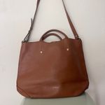 Furla 2 way bag brown leather preloved crossbody purse large tote Photo 1