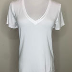 On 34th White V Neck T Shirt Sz Small Modal Spandex Photo 0