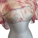 Kiwi & Punch Small Pink Tie Dye Off Shoulder Ruffle Crop Top Beach Boho Coastal Photo 2