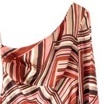 Shoshanna  Silk Stripe One Shoulder Dress size 8 Brown Pink Cream Photo 1