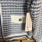 Nanette Lepore ‎ Blue And Cream Pre Washed Yard Button Front Cardigan Size Large Photo 2