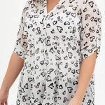 Torrid Barbie Lexie White Hearts Hi-Lo Babydoll Tunic Top Plus Size 2X Photo 0