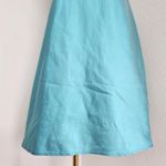 Frances Valentine Shiny Teal Empire Waist Slip Dress Adjustable Straps Y2K XS Blue Photo 1