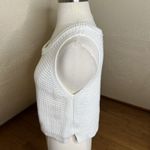 Lulus  Sweater Tank Top Womens Large White Loose Knit Cropped Relax Fit Boho Photo 6