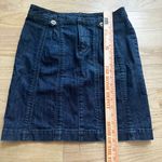 Pilcro and the Letterpress N°28 ANTHROPOLOGIE PILCRO Pencil Skirt Blue Denim Waist Stretch Pleated Photo 3