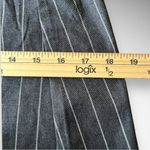 Forever 21 CONTEMPORARY Gray Mini Skirt & Suspenders With White Pinstripes | EUC Photo 8