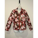 Lands' End  Quilted Packable Pink Floral Print Primaloft Jacket Size XS 2-4 NWOT! Photo 1