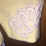 Luxuriously Soft Yellow Cardigan Sweater With Lace Size Medium Photo 3