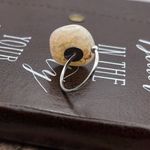 Handmade Handcrafted Oversized Agate Bohemian Stainless Steel Adjustable Ring Photo 4